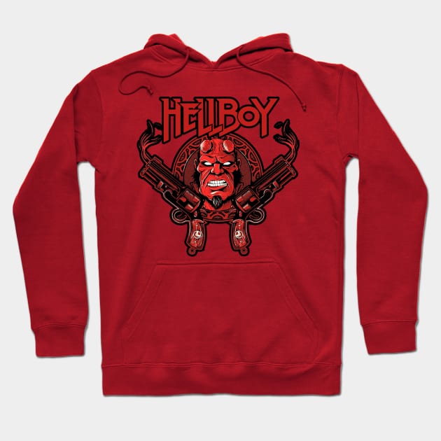 Hellboy Crest (Alt Print) Hoodie by Nerdology